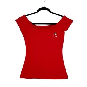 Loungefly Stitch Shoppe Coca-Cola Cherry off shoulder Red Top size Medium